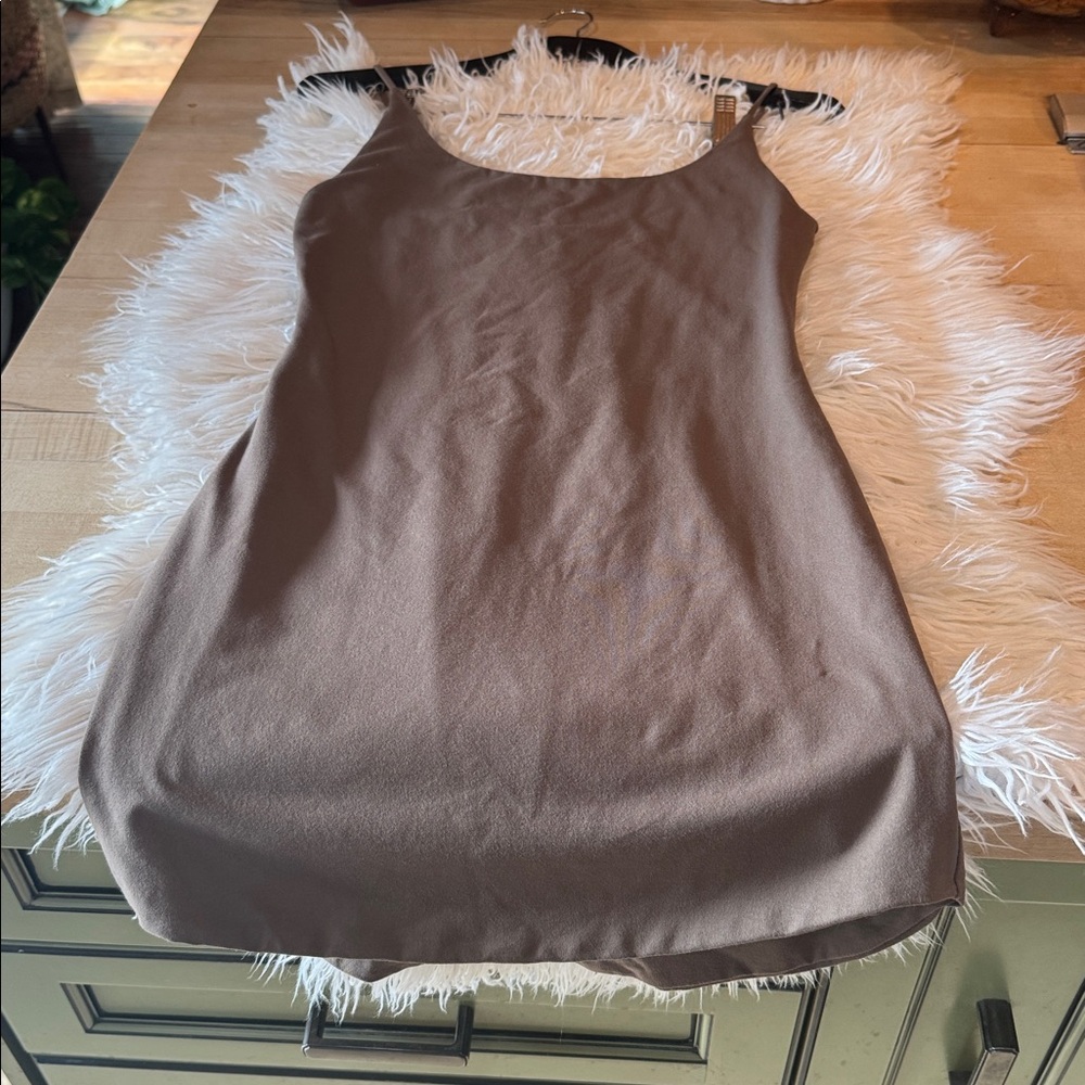 Privacy Please Taupe Sleeveless Dress